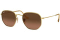 Ray-Ban Hexagonal Flat Lenses RB3548N 9124/43 – Gold Blue Gradient