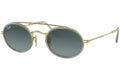 Ray-Ban Oval Double Bridge RB3847N 91233M 52mm – Gold Blue Gradient
