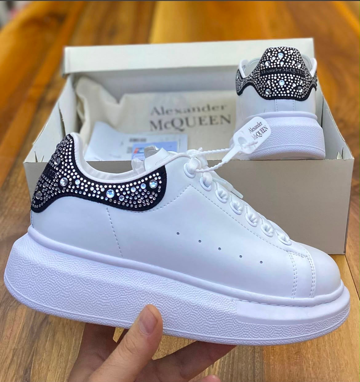 Sneakers Damă Model MQ Premium White Crystal