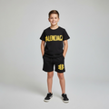 Compleu copii Model BG Black & Gold – Tricou + Pantaloni Scurți