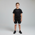 Set Tricou & Pantaloni Scurți Copii Model MBS Black