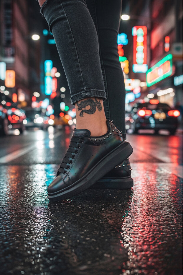 Sneakers Alexander Mq Unisex Negri – Adidași premium cu ținte