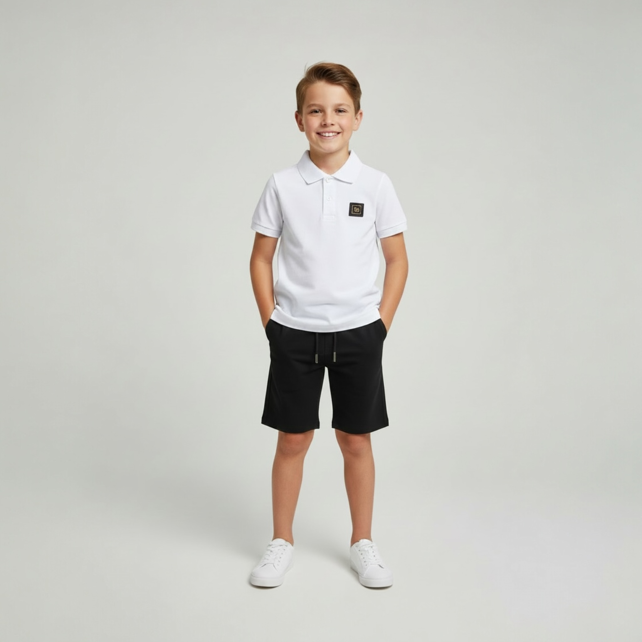 Compleu copii Model DG Premium – Tricou Polo + Pantaloni Scurți