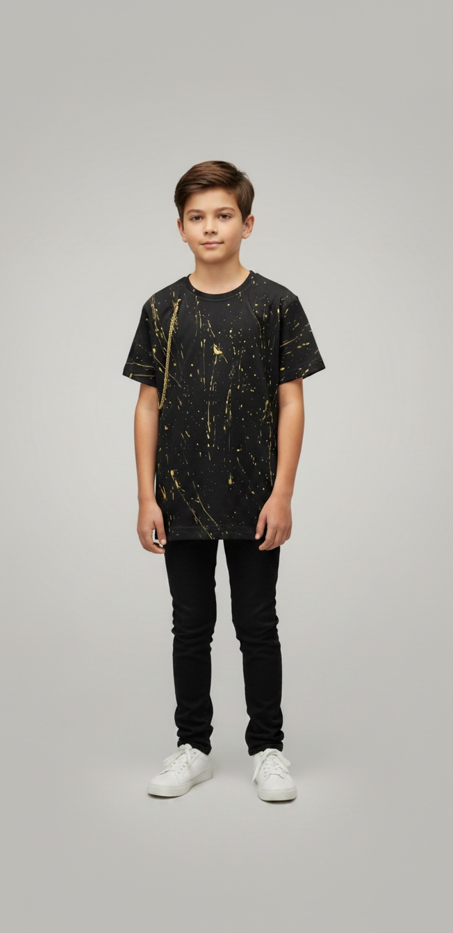 Tricou Copii Black Gold Splash