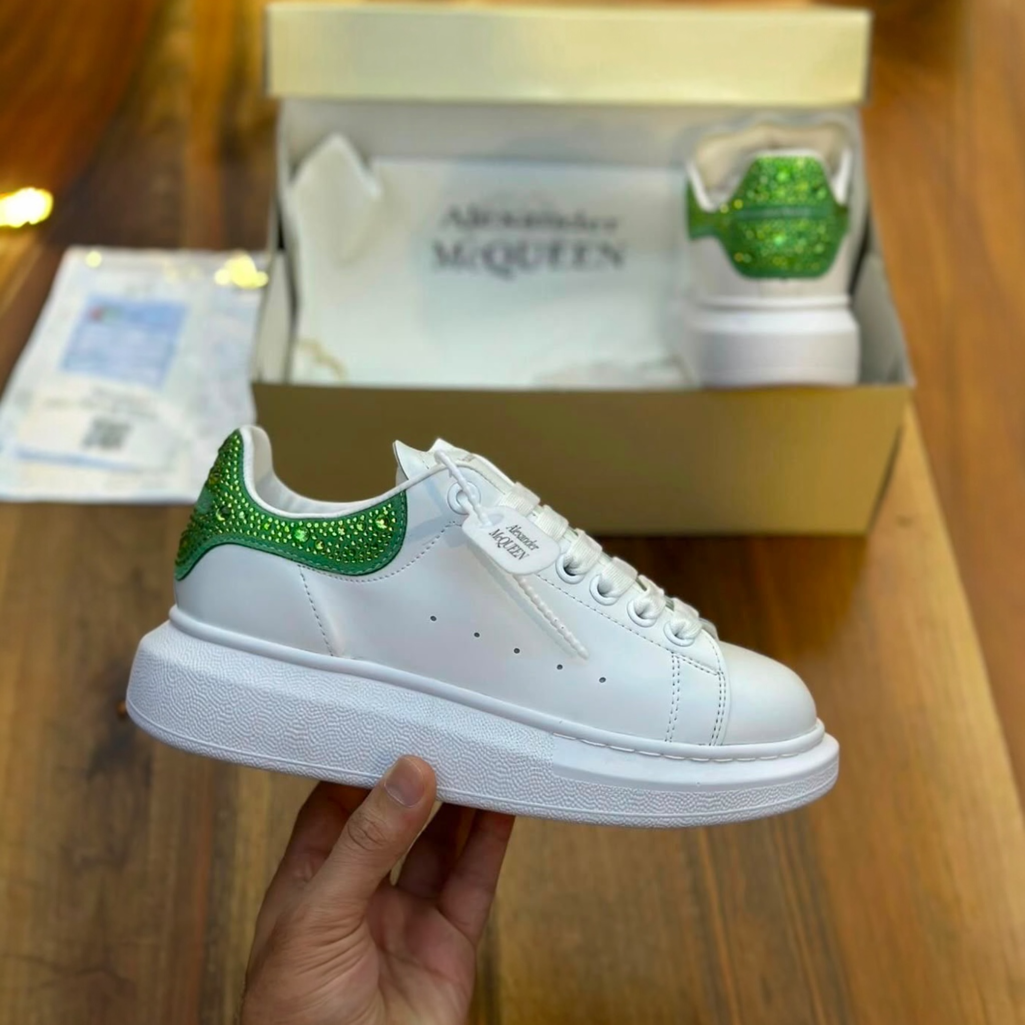 Sneakers Damă Model MQ Crystal Green Premium