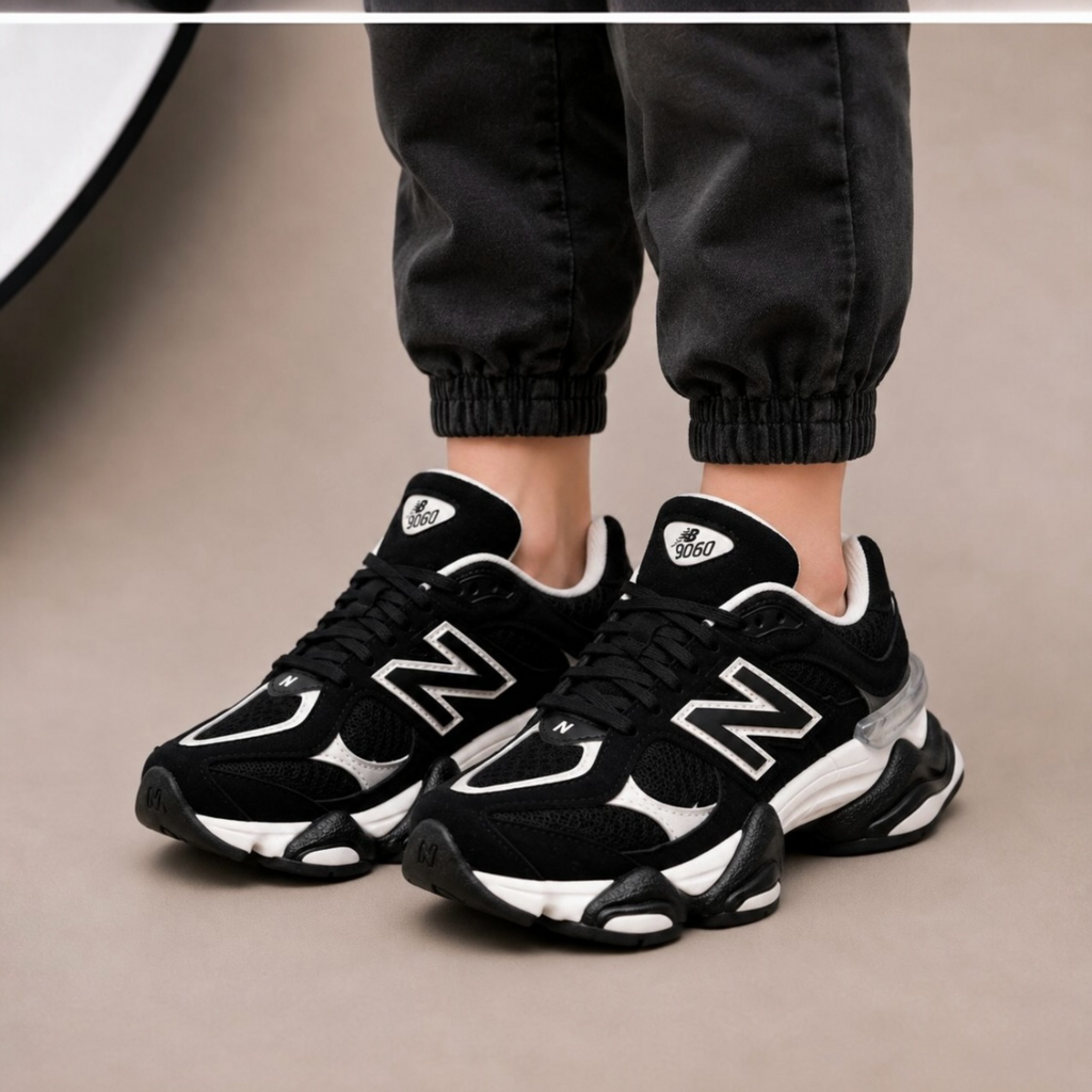 Sneakers Unisex New B Black & White